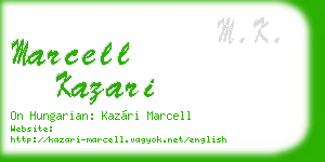 marcell kazari business card