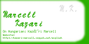 marcell kazari business card